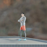 Maxbell 1:64 Home Decor Centerpiece Mini Figure Model for Study Room Bedroom Desktop Sports Man