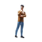Maxbell 1:64 Home Decor Centerpiece Mini Figure Model for Study Room Bedroom Desktop Thinking Man