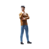Maxbell 1:64 Home Decor Centerpiece Mini Figure Model for Study Room Bedroom Desktop Thinking Man