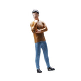 Maxbell 1:64 Home Decor Centerpiece Mini Figure Model for Study Room Bedroom Desktop Thinking Man
