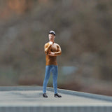 Maxbell 1:64 Home Decor Centerpiece Mini Figure Model for Study Room Bedroom Desktop Thinking Man