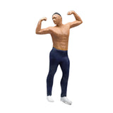 Maxbell 1:64 Home Decor Centerpiece Mini Figure Model for Study Room Bedroom Desktop Fitness Man