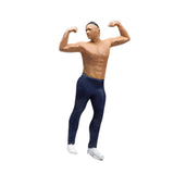 Maxbell 1:64 Home Decor Centerpiece Mini Figure Model for Study Room Bedroom Desktop Fitness Man