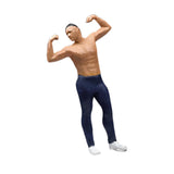 Maxbell 1:64 Home Decor Centerpiece Mini Figure Model for Study Room Bedroom Desktop Fitness Man