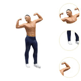 Maxbell 1:64 Home Decor Centerpiece Mini Figure Model for Study Room Bedroom Desktop Fitness Man
