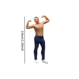 Maxbell 1:64 Home Decor Centerpiece Mini Figure Model for Study Room Bedroom Desktop Fitness Man