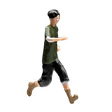 Maxbell 1:64 Home Decor Centerpiece Mini Figure Model for Study Room Bedroom Desktop Running Boy