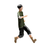 Maxbell 1:64 Home Decor Centerpiece Mini Figure Model for Study Room Bedroom Desktop Running Boy