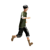 Maxbell 1:64 Home Decor Centerpiece Mini Figure Model for Study Room Bedroom Desktop Running Boy