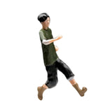 Maxbell 1:64 Home Decor Centerpiece Mini Figure Model for Study Room Bedroom Desktop Running Boy