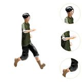 Maxbell 1:64 Home Decor Centerpiece Mini Figure Model for Study Room Bedroom Desktop Running Boy