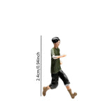 Maxbell 1:64 Home Decor Centerpiece Mini Figure Model for Study Room Bedroom Desktop Running Boy