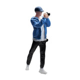 Maxbell 1:64 Home Decor Centerpiece Mini Figure Model for Study Room Bedroom Desktop Photographing Boy