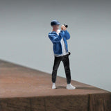 Maxbell 1:64 Home Decor Centerpiece Mini Figure Model for Study Room Bedroom Desktop Photographing Boy