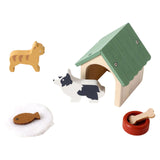 Maxbell Wooden Dollhouse Pet Accessories Pet House Model for Kids Boys Girls Ages 3+