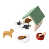 Maxbell Wooden Dollhouse Pet Accessories Pet House Model for Kids Boys Girls Ages 3+