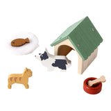 Maxbell Wooden Dollhouse Pet Accessories Pet House Model for Kids Boys Girls Ages 3+