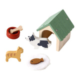 Maxbell Wooden Dollhouse Pet Accessories Pet House Model for Kids Boys Girls Ages 3+