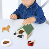 Maxbell Wooden Dollhouse Pet Accessories Pet House Model for Kids Boys Girls Ages 3+