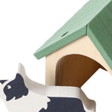 Maxbell Wooden Dollhouse Pet Accessories Pet House Model for Kids Boys Girls Ages 3+