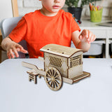 Maxbell DIY Chinese Carriage Model Wood Stem Project Toy Educational Science Toy Kit