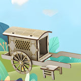 Maxbell DIY Chinese Carriage Model Wood Stem Project Toy Educational Science Toy Kit