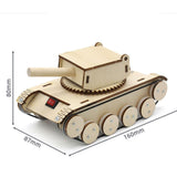 Maxbell Rotating Turret Wooden Tank Kit DIY Educational DIY Tank Craft Set for Teens