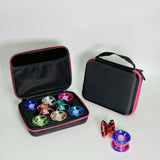 Maxbell Professional Yoyo Storage Case Interior Mesh Bag 6 Yoyo Storage Compartments rose red