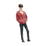 Maxbell 1:64 Boy Model Figure Pose Scene Ornament Tiny People Miniature Scenes Decor red coat