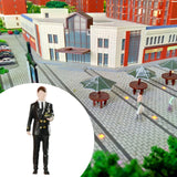 Maxbell 1:64 Boy Model Figure Pose Scene Ornament Tiny People Miniature Scenes Decor uniform