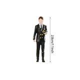 Maxbell 1:64 Boy Model Figure Pose Scene Ornament Tiny People Miniature Scenes Decor uniform