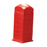 Maxbell 1/64 Miniature Scenes Realistic Painted Collectibles Layout Props Tiny Model Telephone Booth Red