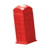 Maxbell 1/64 Miniature Scenes Realistic Painted Collectibles Layout Props Tiny Model Telephone Booth Red