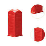 Maxbell 1/64 Miniature Scenes Realistic Painted Collectibles Layout Props Tiny Model Telephone Booth Red