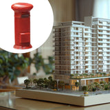 Maxbell 1/64 Miniature Scenes Realistic Painted Collectibles Layout Props Tiny Model Postbox Red
