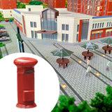 Maxbell 1/64 Miniature Scenes Realistic Painted Collectibles Layout Props Tiny Model Postbox Red