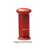 Maxbell 1/64 Miniature Scenes Realistic Painted Collectibles Layout Props Tiny Model Postbox Red
