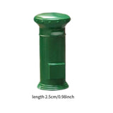 Maxbell 1/64 Miniature Scenes Realistic Painted Collectibles Layout Props Tiny Model Postbox Green