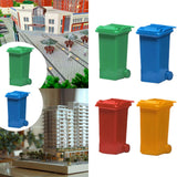 Maxbell 1/64 Scale Miniature Scenes Decoration Layout Props Realistic Mini Trash Can Green