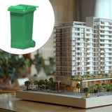Maxbell 1/64 Scale Miniature Scenes Decoration Layout Props Realistic Mini Trash Can Green