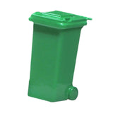 Maxbell 1/64 Scale Miniature Scenes Decoration Layout Props Realistic Mini Trash Can Green