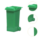 Maxbell 1/64 Scale Miniature Scenes Decoration Layout Props Realistic Mini Trash Can Green