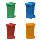 Maxbell 1/64 Scale Miniature Scenes Decoration Layout Props Realistic Mini Trash Can Green