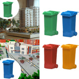 Maxbell 1/64 Scale Miniature Scenes Decoration Layout Props Realistic Mini Trash Can Green