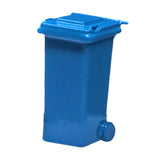 Maxbell 1/64 Scale Miniature Scenes Decoration Layout Props Realistic Mini Trash Can Blue