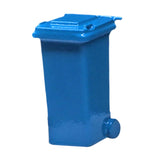 Maxbell 1/64 Scale Miniature Scenes Decoration Layout Props Realistic Mini Trash Can Blue