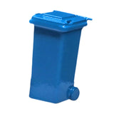 Maxbell 1/64 Scale Miniature Scenes Decoration Layout Props Realistic Mini Trash Can Blue