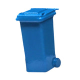 Maxbell 1/64 Scale Miniature Scenes Decoration Layout Props Realistic Mini Trash Can Blue