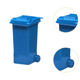Maxbell 1/64 Scale Miniature Scenes Decoration Layout Props Realistic Mini Trash Can Blue