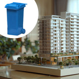 Maxbell 1/64 Scale Miniature Scenes Decoration Layout Props Realistic Mini Trash Can Blue